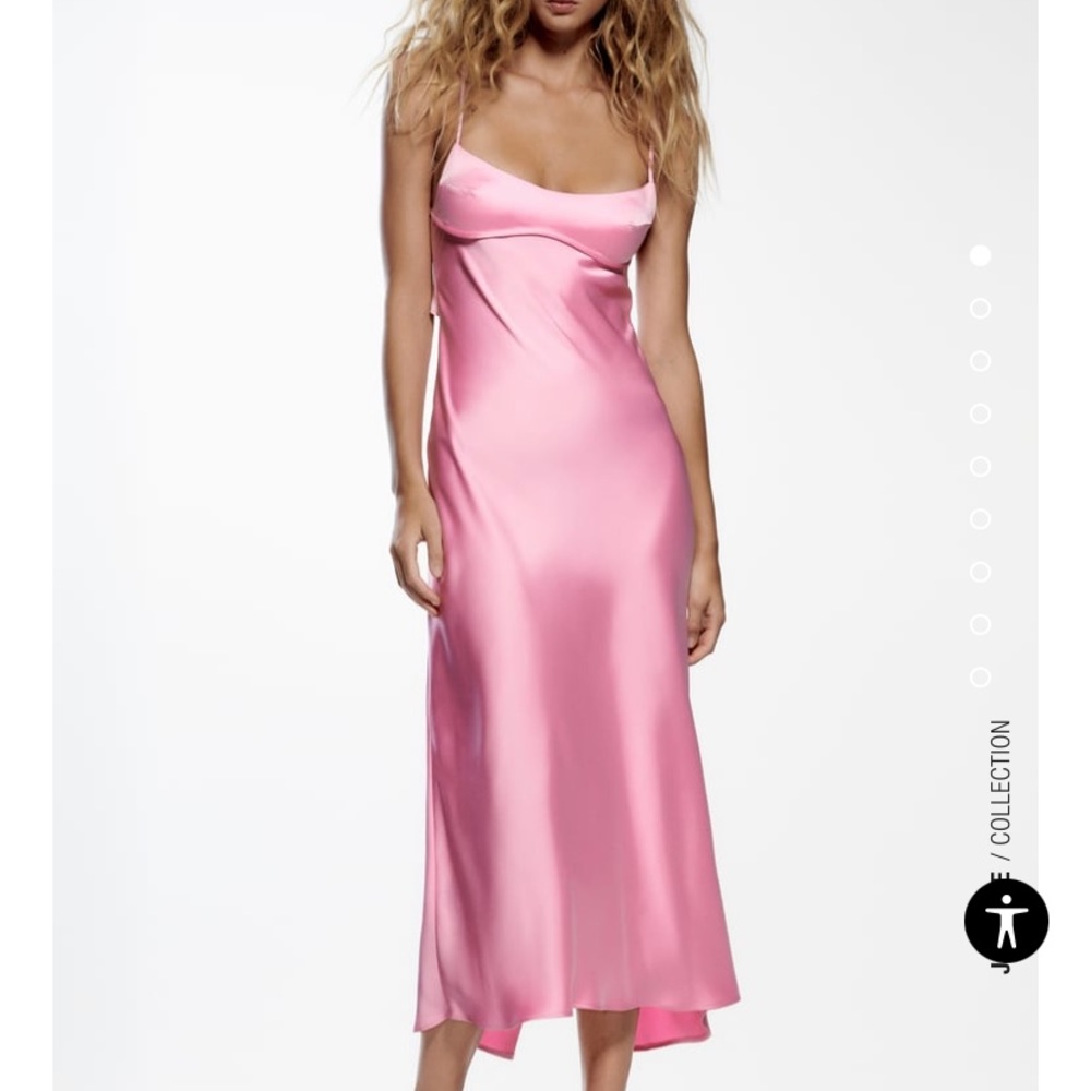 Satin effect cut out dress